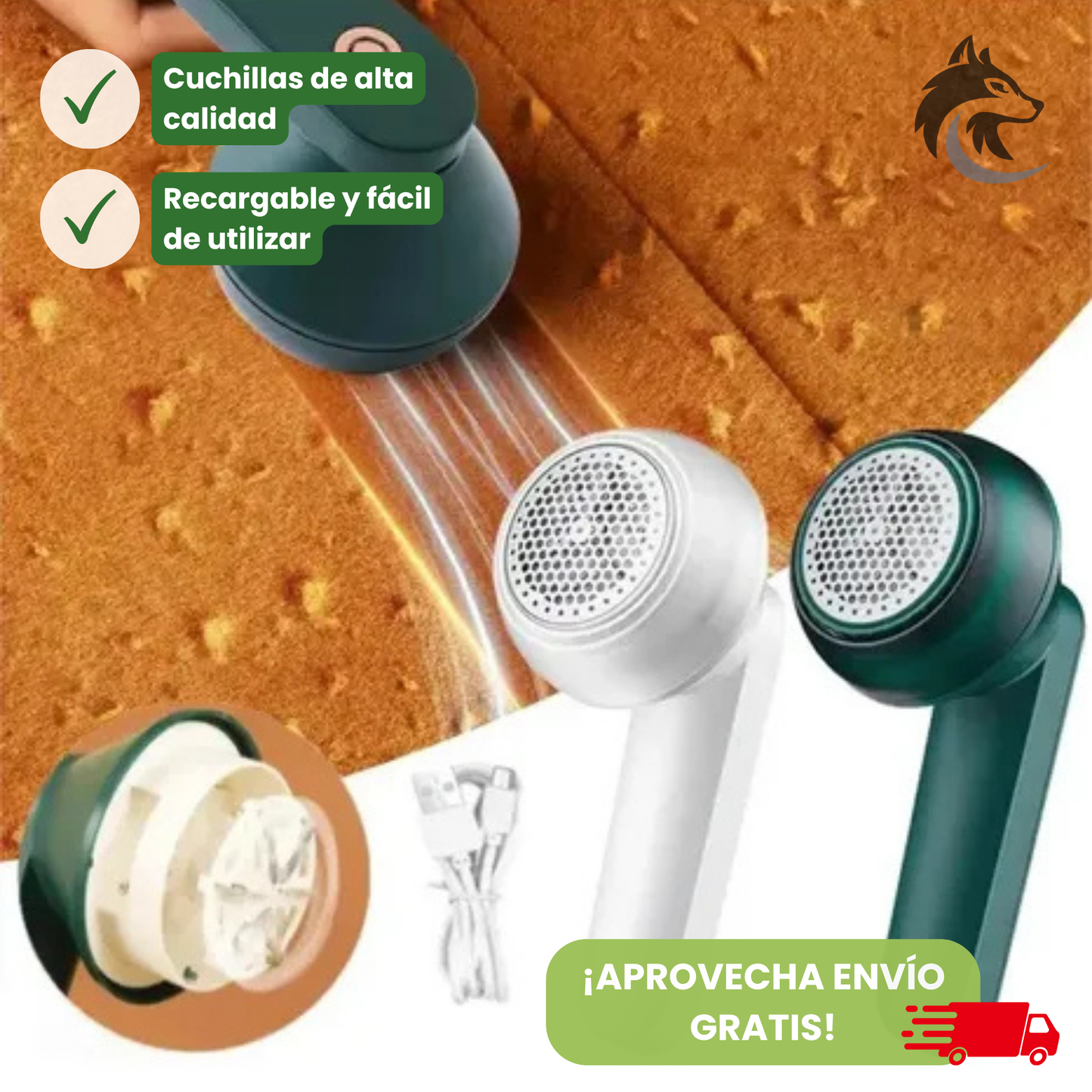 Removedor de Pelusas Eléctrico Portátil