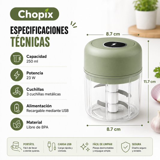 Chopix 250ml - Pica tus alimentos en segundos
