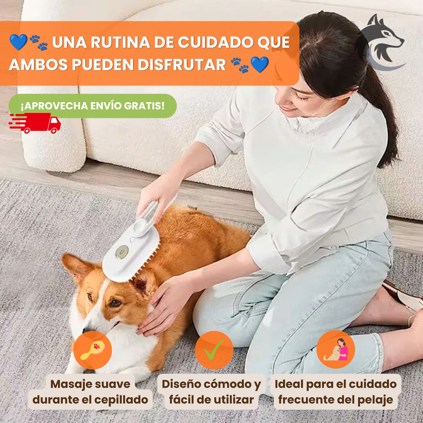Cepillo a Vapor para Mascota