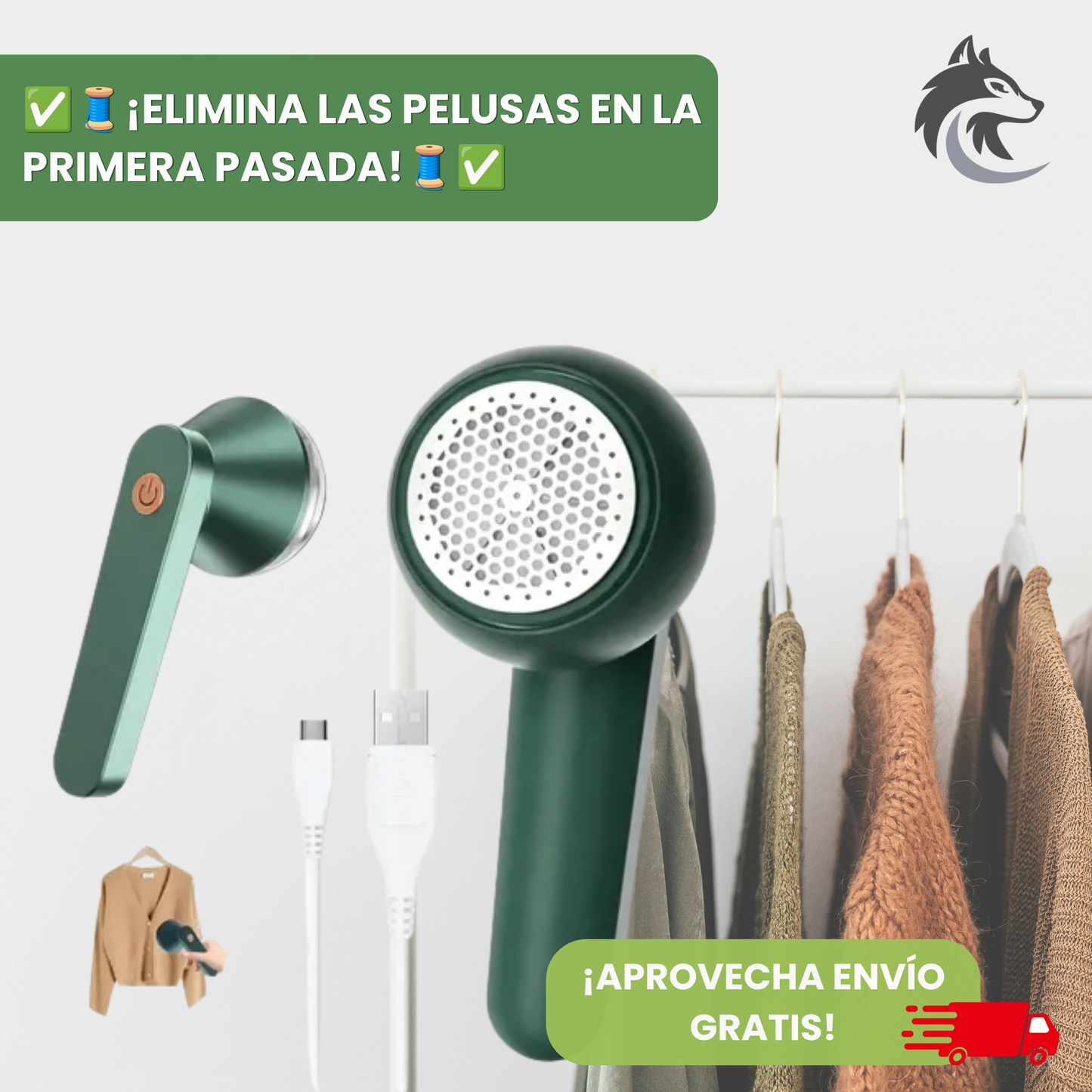 Removedor de Pelusas Eléctrico Portátil