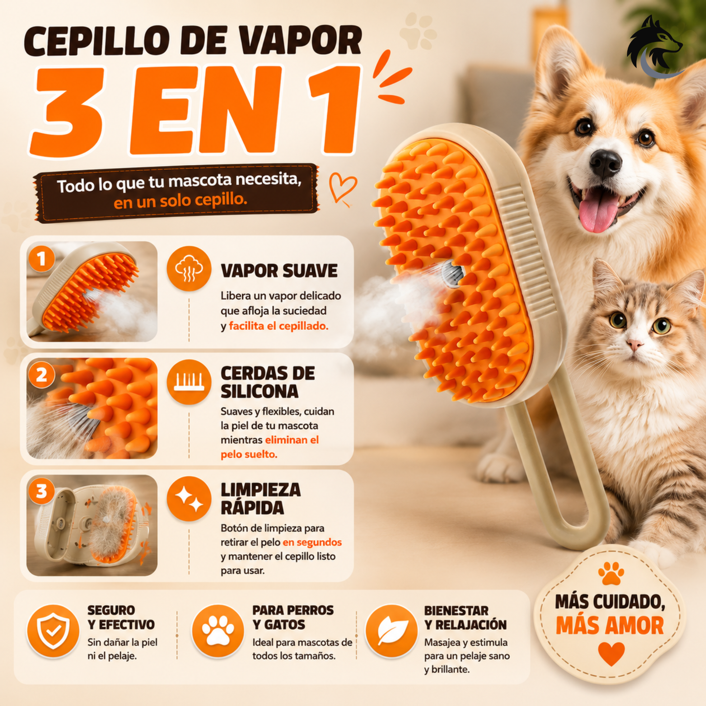 PeluClean - Cepillado sin pelos volando por la casa