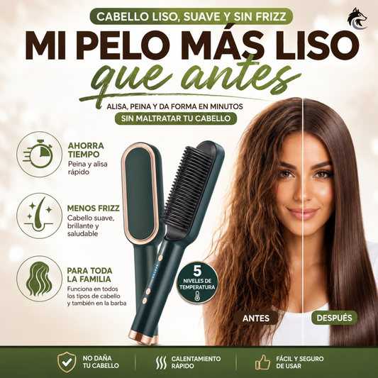 Hair Glow Duo - Cepillo y plancha en un solo paso