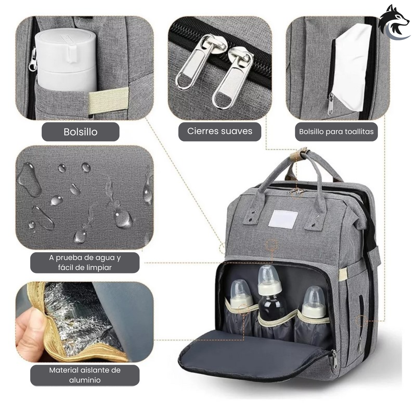 Mochila Pañalera 3 en 1
